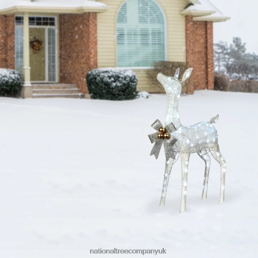 decoration | National Tree Company 36\ Pre-Lit Glittered Fawn F2L4F611